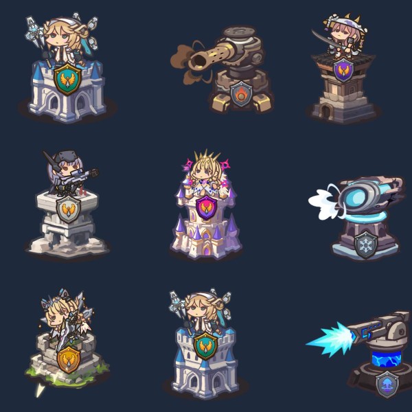 65套塔防炮台spine