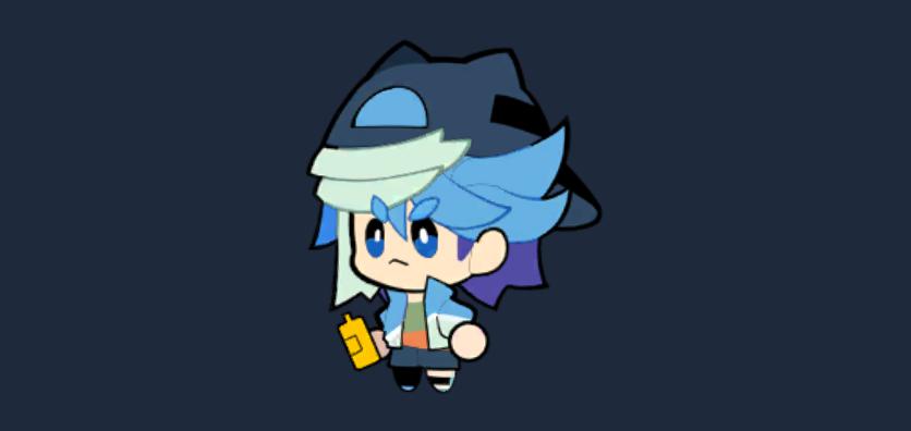 蓝色小女孩漂漂